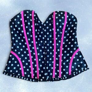 NWT VS 2000s Polka Dot Corset w matching panties